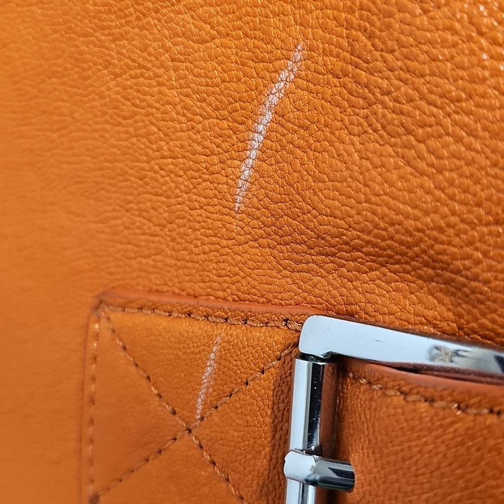 MICHAEL KORS ORANGE BUCKLE FLAP SHOULDER BAG BFPM-03-044 - Picture 7 of 8